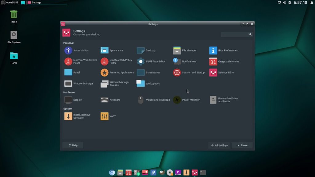 egyszerű hozzáférést biztosít az openSUSE-hoz, egy teljes Linux-disztribúcióhoz